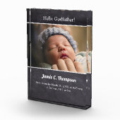 Werden Sie die Geburtsdetails meines Godvater Baby Fotoblock (Rechts)