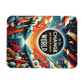 Werden Sie die Veränderung, die Sie sehen möchten Magnet (Horizontal)