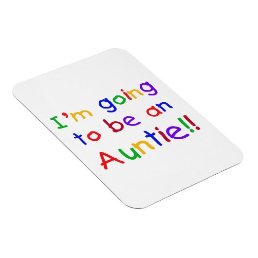 Werden Sie ein Tantchen-Geschenk für Primärfarben Magnet (Rechte Seite)