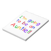 Werden Sie ein Tantchen-Geschenk für Primärfarben Notizblock (Rotiert)