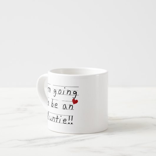 Werden Sie ein Tante Kid Print Tshirts und Geschen Espressotasse (Vorderseite Links)