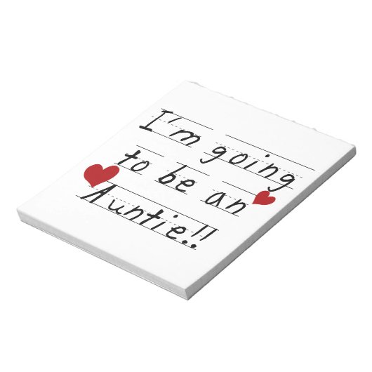 Werden Sie ein Tante Kid Print Tshirts und Geschen Notizblock (Rotiert)