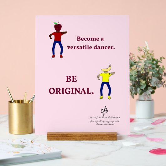 Werden Sie ein versatile Dancer Ballet Pink Acrylschild (Hochzeit)