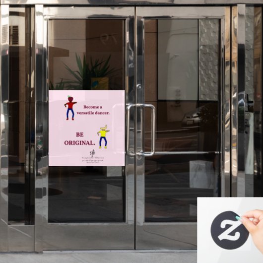Werden Sie ein versatile Dancer Ballet Pink Fensteraufkleber (Büro Tür)