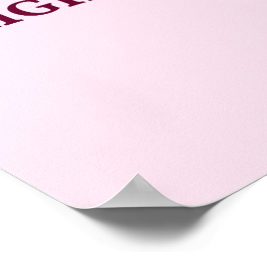 Werden Sie ein versatile Dancer Ballet Pink Poster (Ecke)