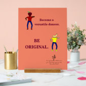 Werden Sie ein Versatile Dancer Lachs Acrylschild (Hochzeit)