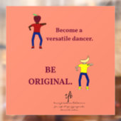 Werden Sie ein Versatile Dancer Lachs Fensteraufkleber (Blatt 2)