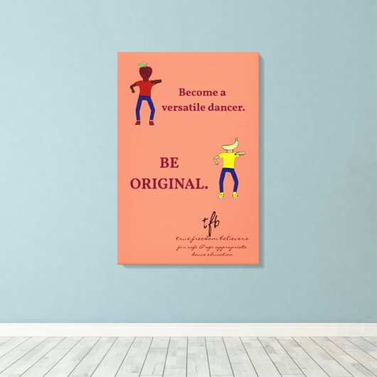 Werden Sie ein Versatile Dancer Lachs Leinwanddruck (Insitu (Holzboden))