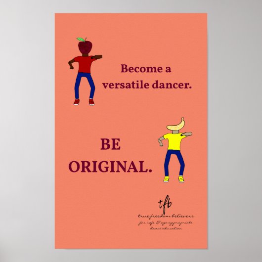 Werden Sie ein Versatile Dancer Lachs Poster (Vorne)
