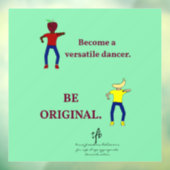 Werden Sie ein Versatile Dancer Light Sea Green Fensteraufkleber (Blatt 3)