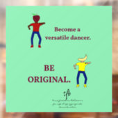 Werden Sie ein Versatile Dancer Light Sea Green Fensteraufkleber (Blatt 2)