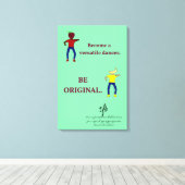 Werden Sie ein Versatile Dancer Light Sea Green Leinwanddruck (Insitu (Holzboden))