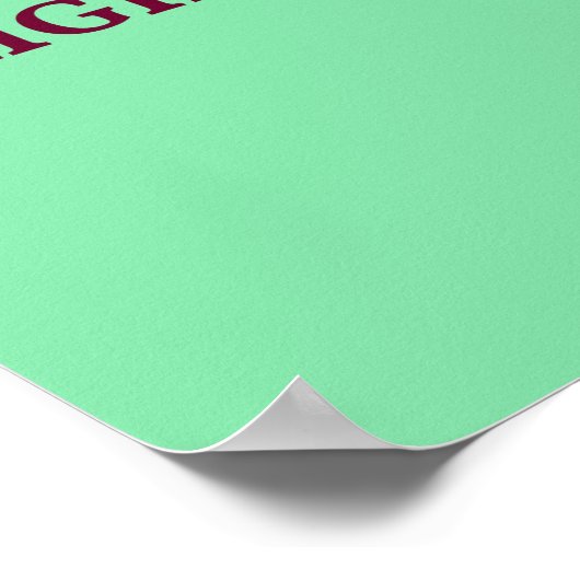 Werden Sie ein Versatile Dancer Light Sea Green Poster (Ecke)