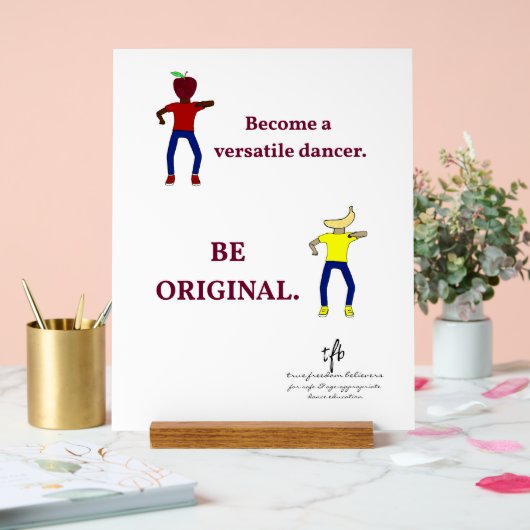 Werden Sie ein Versatile Dancer White Acrylschild (Hochzeit)