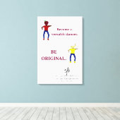 Werden Sie ein Versatile Dancer White Leinwanddruck (Insitu (Holzboden))