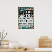 Werden Sie ein Zahnstocher - Funny Vintage Ad Poster (Küche)