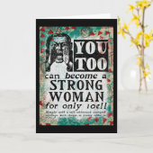 Werden Sie eine starke Frau - Funny Vintage Ad Karte (Gelbe Blume)