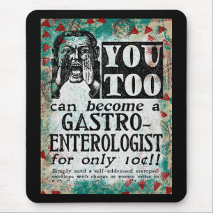 Werden Sie Gastroenterologe Mouse Pad Funny Retro Mousepad