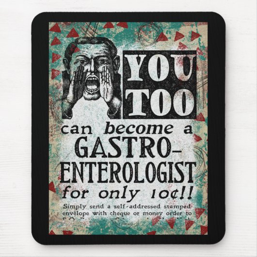 Werden Sie Gastroenterologe Mouse Pad Funny Retro Mousepad (Vorne)