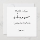 Werden Sie Godparent Baby & Sibling Foto Karte (Rückseite)