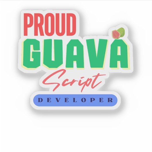 Werden Sie GuavaScript Language Developer Sticker (Vorderseite)