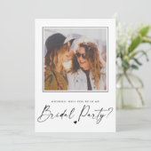 Werden Sie in meinem Brautparty Fotokarte sein? (Stehend Vorderseite)