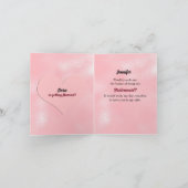 Werden Sie in meiner Bridesmaid Pink Bridal sein? Einladung (Innenseite)