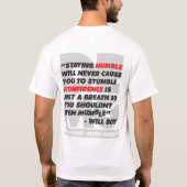 Werden Sie Junge bescheidener Mumble T-Shirt (Rückseite)