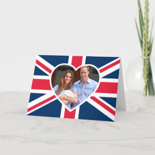 Werden Sie, Kate, Prinz George - britische Flagge Karte