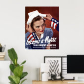 Werden Sie Krankenschwester - Grenze Poster (Heimbüro)