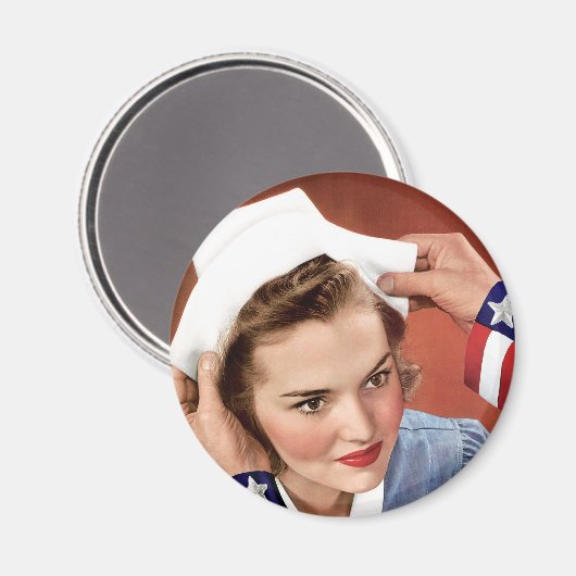 Werden Sie Krankenschwester Magnet (Vorderseite/Rückseite)
