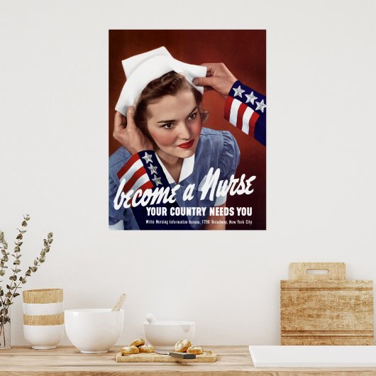 Werden Sie Krankenschwester Poster (Küche)