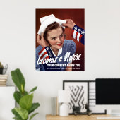 Werden Sie Krankenschwester Poster (Heimbüro)