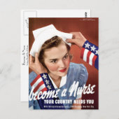 Werden Sie Krankenschwester Postkarte (Vorne/Hinten)