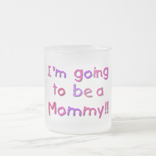 Werden Sie Mami - rosa und Lila Mattglastasse (Mittel)