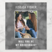 Werden Sie mein bester Freund von Bridesmaid sein? Weinetikett (Einzelnes Label)