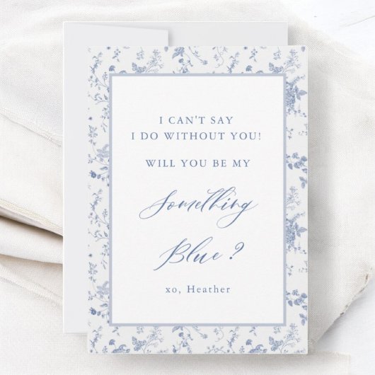 Werden Sie mein "Blue Bridesmaid"-Vorschlag sein? Einladung