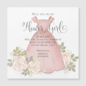 Werden Sie mein Blumenmädchen Aquarell Magnetic? Magnetkarte (Vorderseite)