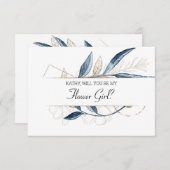 Werden Sie mein Blumenmädchen Blue Gold Moderne se (Vorne/Hinten)