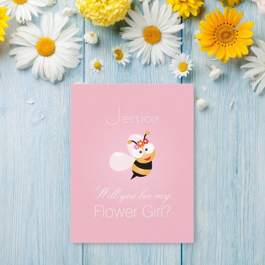 Werden Sie mein Blumenmädchen Bridesmaid Niedlich  Einladung