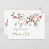 Werden Sie mein Blumenmädchen Cherry Blossom sein? (Vorne/Hinten)