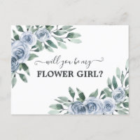 Werden Sie mein Blumenmädchen Dusty Blue Rose Flor