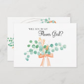 Werden Sie mein Blumenmädchen Eukalyptus Green Pea (Vorne/Hinten)