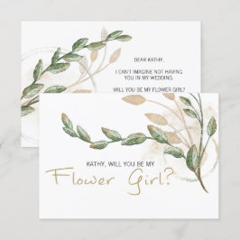 Werden Sie mein Blumenmädchen goldenes Alter Grün 