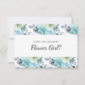 Werden Sie mein Blumenmädchen, hellblau, gelb, grü (Vorderseite)