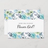 Werden Sie mein Blumenmädchen, hellblau, gelb, grü (Vorne/Hinten)