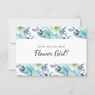 Werden Sie mein Blumenmädchen, hellblau, gelb, grü