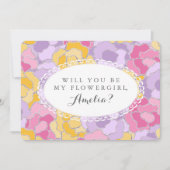 "Werden Sie mein Blumenmädchen sein?" Blumeneinlad Einladung (Vorderseite)