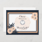 Werden Sie mein Blumenmädchen sein, das mit einer Postkarte (Vorne/Hinten)