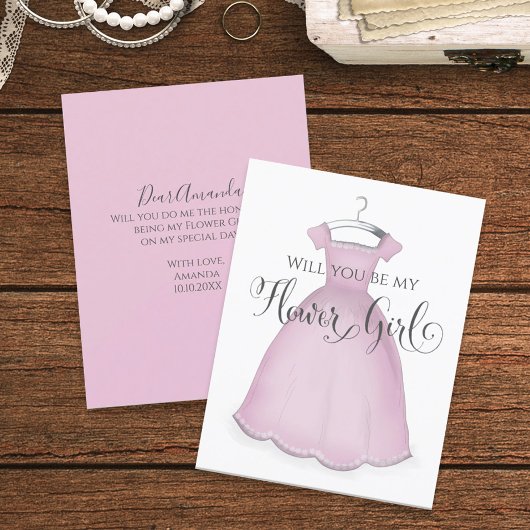 Werden Sie mein Blumenmädchen sein, das Niedliches Karte